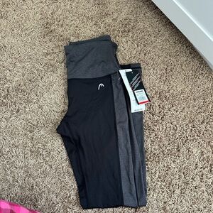 Head Womens Charcoal and Black Leggings